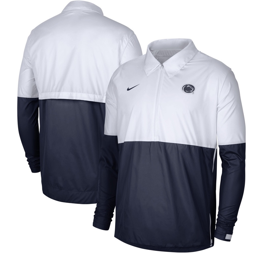 Nike Penn State Nittany Lions Half -zip Light Weight Coaches Pullover Jacket PSU